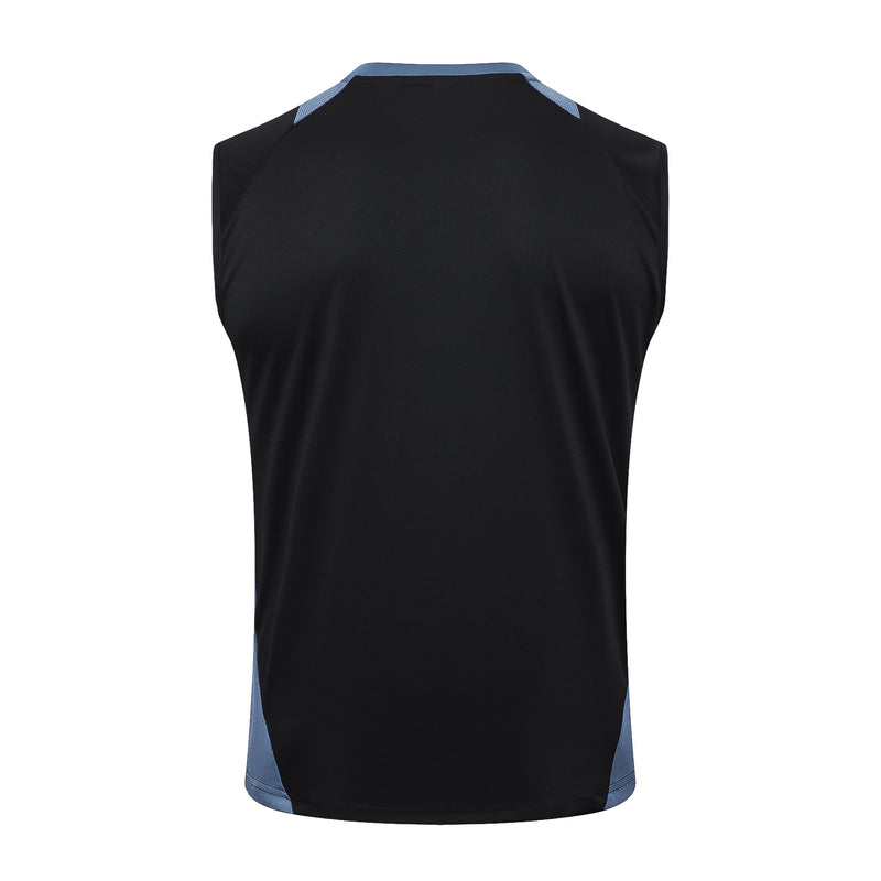 Conjunto Manchester United Treino Camisa Regata + short 24/25 - Masculino Adidas - Preto