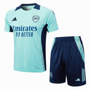 Conjunto Arsenal Treino Camisa manga curta + short 24/25 - Masculino Adidas - Azul agua