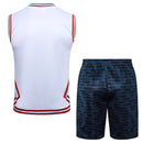 Paris Saint-Germain Training Set Tank Top Shirt + Shorts 23/24 - Men's Jordan - White and Blue