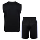 Conjunto Paris Saint-Germain Treino Camisa Regata + short 24/25 - Masculino Nike - preto (ombros brancos)