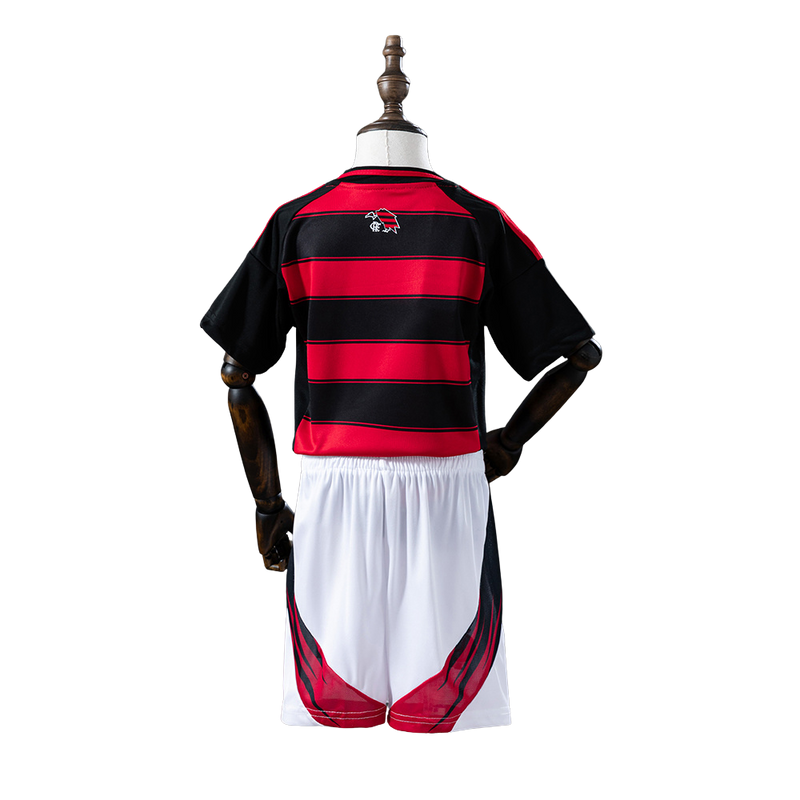 Kit Infantil Flamengo I 25/26 - Adidas - Vermelho e preto