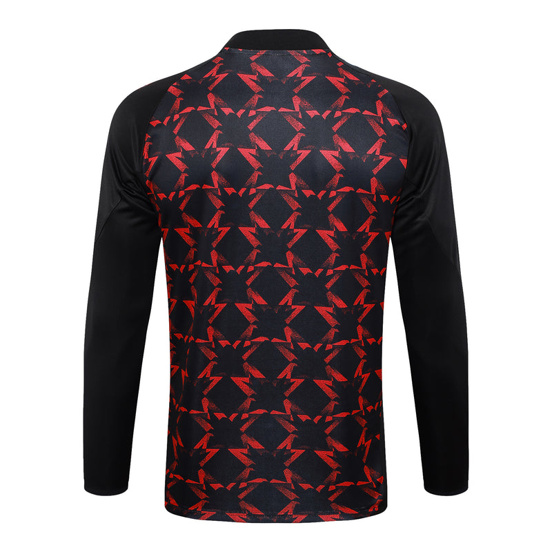 Conjunto Manchester United 24/25 - Masculino Adidas - preto e vermelho