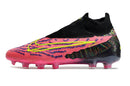 Chuteira de Campo NIKE PHANTOM GX ELITE DF Link FG -  Preto/Rosa/Amarelo