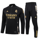 Conjunto Real Madrid Treino 24/25 - Masculino Adidas - Preto com dourado