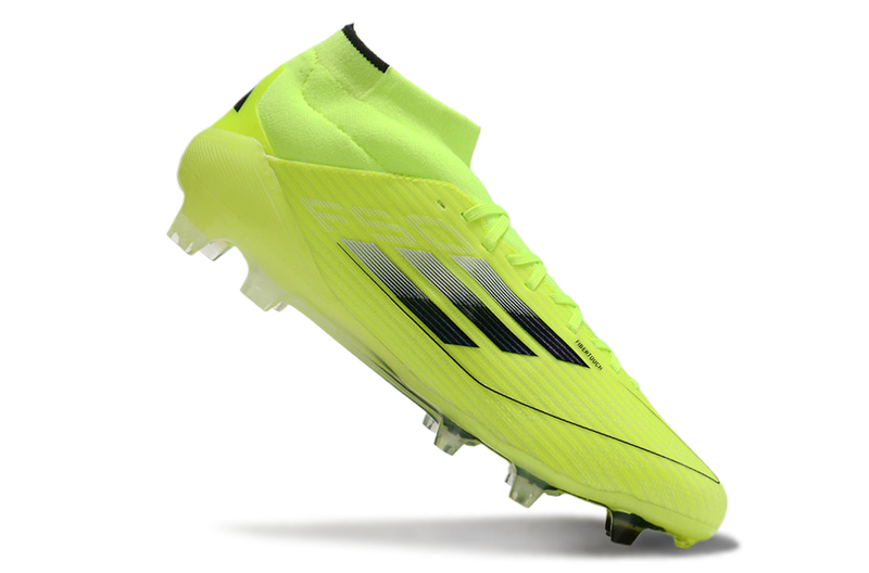 Adidas F50 Elite Mid High Top FG Football Boots - Lime Green