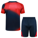 Conjunto Paris Saint-Germain Treino Camisa manga curta + short 24/25 - Masculino Nike - Vermelho/Azul Royal