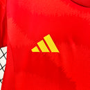 Spain 2024 Home Shirt - Adidas Women's Fans - Red with yellow details