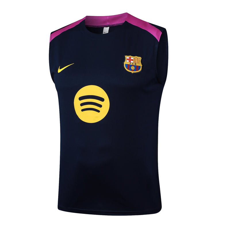 Conjunto Barcelona Treino Camisa Regata + short 24/25 - Masculino Nike - azul (cor roxa)