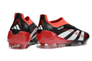 Chuteira de Campo Adidas Predator Elite LL sem cadarço FG - Preto e Vermelho