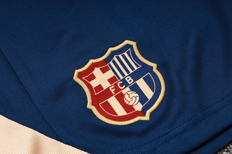 Conjunto Barcelona Treino Camisa Regata + short 24/25 - Masculino Nike - azul royal (Nike amarelo)