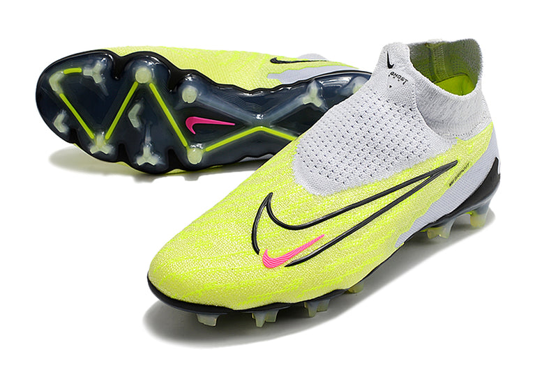 Chuteira de Campo NIKE PHANTOM GX ELITE DF Link FG - Branco/Verde