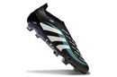 Chuteira de Campo Adidas Predator Elite LL sem cadarço FG - Preto e Azul agua