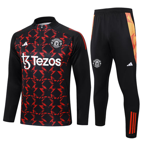 Conjunto Manchester United 24/25 - Masculino Adidas - preto e vermelho