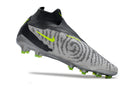 Chuteira de Campo NIKE PHANTOM GX ELITE DF Link FG - Cinza/Prata/Verde