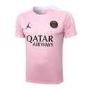Conjunto Paris Saint-Germain Treino Camisa manga curta + short 24/25 - Masculino Jordan - Rosa (ombros brancos)