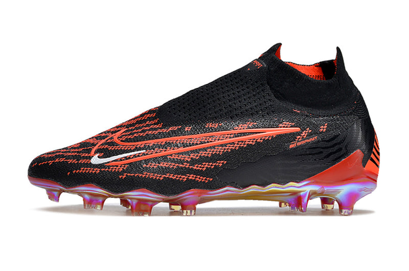 Chuteira de Campo NIKE PHANTOM GX ELITE DF Link FG -  Preto/Laranja