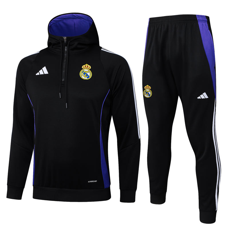 Conjunto Real Madrid Treino 24/25 - Masculino Adidas - Preto