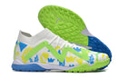 Chuteiras de futebol Puma Future X Powercat Tokyo Match TF - Branco/Verde/Azul