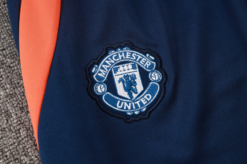 Conjunto Manchester United 24/25 - Masculino Adidas - Laranja