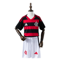 Kit Infantil Flamengo I 25/26 - Adidas - Vermelho e preto