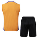 Real Madrid Training Set Tank Top Shirt + Shorts 24/25 - Men's adidas - Orange