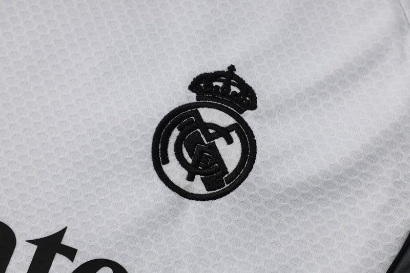 Conjunto Real Madrid Treino Camisa manga curta + short 25/26 - Masculino Adidas - Branco