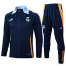 Conjunto Real Madrid Treino 24/25 - Masculino Adidas -  azul (gola azul claro)