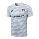 Conjunto São Paulo de Treino 24/25 - Masculino New Balance - Branco com detalhes cinza