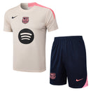 Barcelona Training Set Short Sleeve Shirt + Shorts 25/26 - Men's Nike - Beige