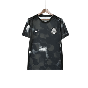 Camisa Corinthians 25/26 Pré-Jogo - Preta - Versão Torcedor