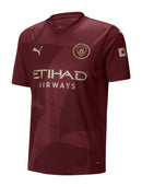 Manchester City 24/25 Third Shirt - Puma Men's Fan Shirt - Wine