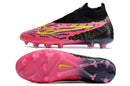 Chuteira de Campo NIKE PHANTOM GX ELITE DF Link FG -  Preto/Rosa/Amarelo