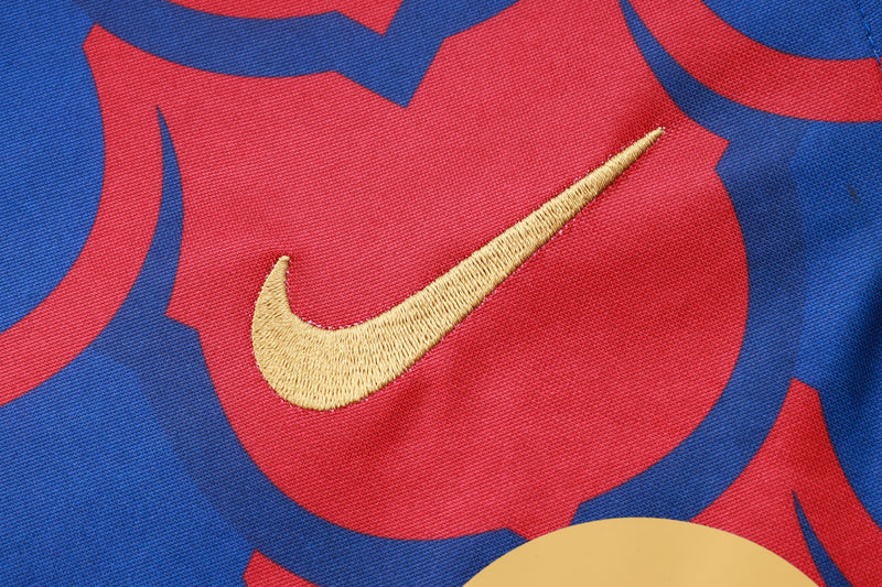 Conjunto Barcelona Treino 24/25 - Masculino Nike - Azul e vermelho