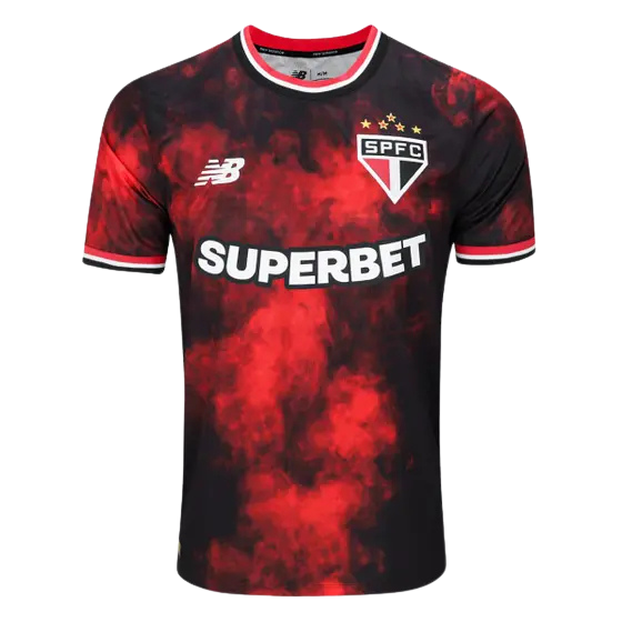 Camisa São Paulo III 24/25 - Torcedor New Balance Masculina - Preta e vermelha