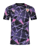 Camisa Athletic Bilbao Pre-Jogo 24/25 Torcedor Castore Masculina - Roxo com detalhes em preto