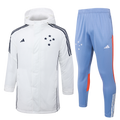 Casaco de algodão Cruzeiro + calça 24/25 Adidas - Branco - Preto - Azul