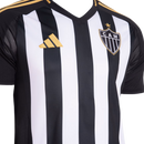 Camisa Atlético Mineiro I 25/26 - Torcedor Adidas Masculina - Preta com listras brancas com detalhes em amarelo