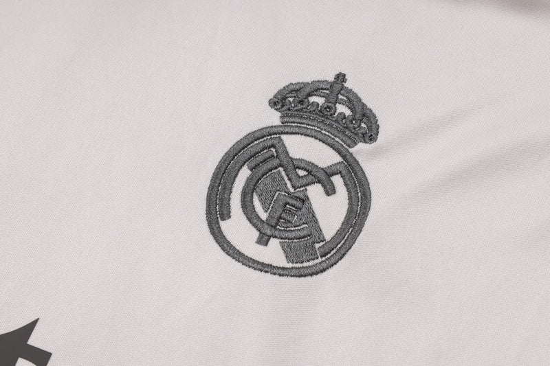Conjunto Real Madrid Treino Camisa Regata + short 24/25 - Masculino adidas - azul (gola azul claro)