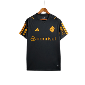 Camisa Internacional 23/24 Treino - Preto - Todos os Patrocínios - Versão Torcedor
