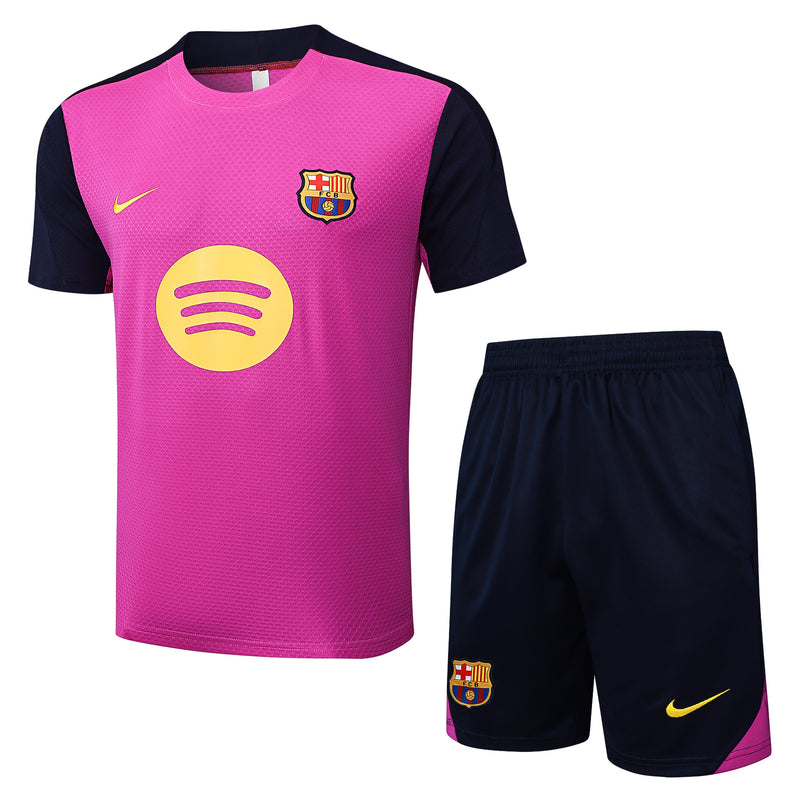 Conjunto Barcelona Treino Camisa manga curta + short 25/26 - Masculino Nike - roxo