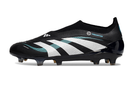 Chuteira de Campo Adidas Predator Elite LL sem cadarço FG - Preto e Azul agua
