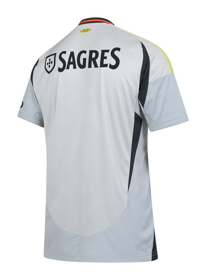 Camisa Benfica Ill 24/25 - Torcedor Adidas Masculina - Cinza / Preto / Amarelo