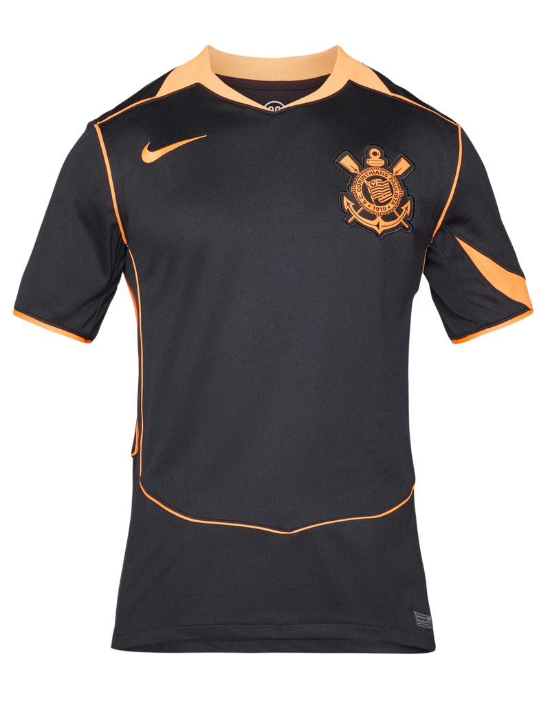 Camisa Do Timão Ill 25/26 - Torcedor Nike Masculina - Preta e Laranja