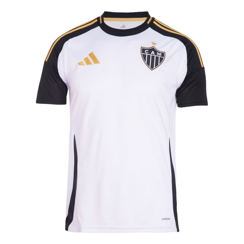Atlético Mineiro I Shirt 25/26 - Adidas Men's Fan - Black with white stripes with yellow details