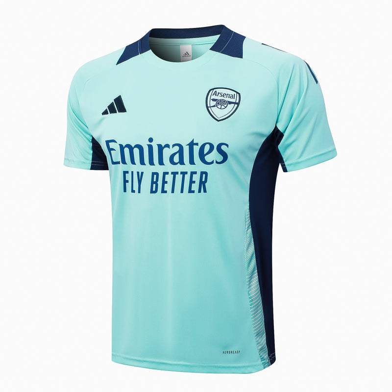 Conjunto Arsenal Treino Camisa manga curta + short 24/25 - Masculino Adidas - Azul agua
