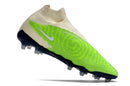 Chuteira de Campo NIKE PHANTOM GX ELITE DF Link FG -  Verde/Bege