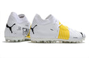 Chuteira Puma Future Z FG/AG - Branco/amarelo