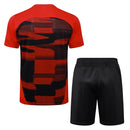 Conjunto Milan Treino Camisa manga curta + short 24/25 - Masculino Nike - Vermelho e preto