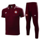 Conjunto Bayern München Treino 25/26 - Masculino adidas - Borgonha Escuro