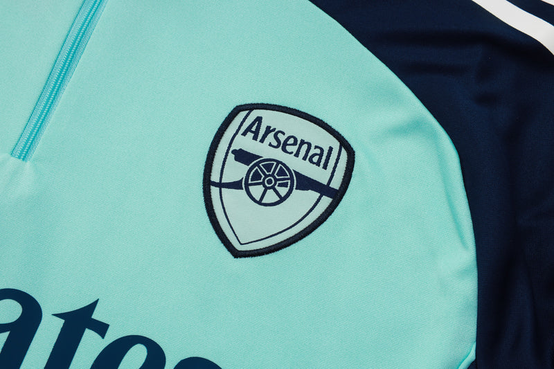 Conjunto Arsenal Treino 24/25 - Masculino Adidas - Azul agua / azul escuro